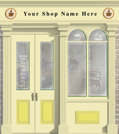 Cafe or Tea Shop Personalised Wallpaper Mural - 2130mm