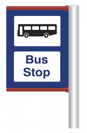 Bus Stop Sign and Post